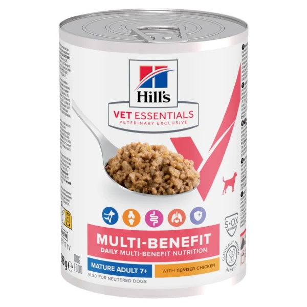 Comida para perros senior hill’s vetess multibenefit 12x363g – salud óptima