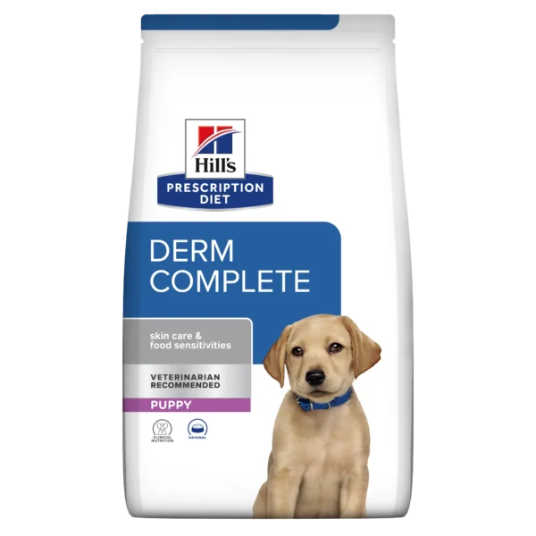 Alimento hill’s hpd canine puppy derm complet medium 4kg para cachorros con sensibilidad cutánea