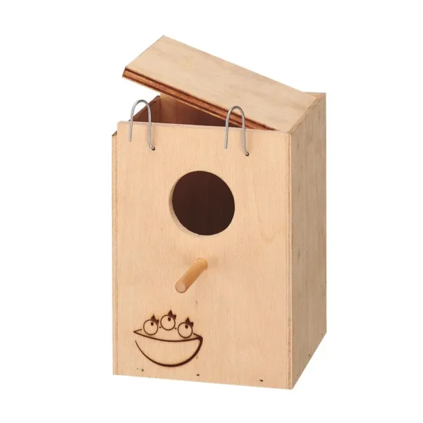 Ferplast nido de madera para pajaros mediano 19,5x14x14cm