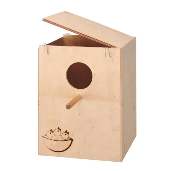 Ferplast nido de madera para pajaros muy grande 26x25x33cm