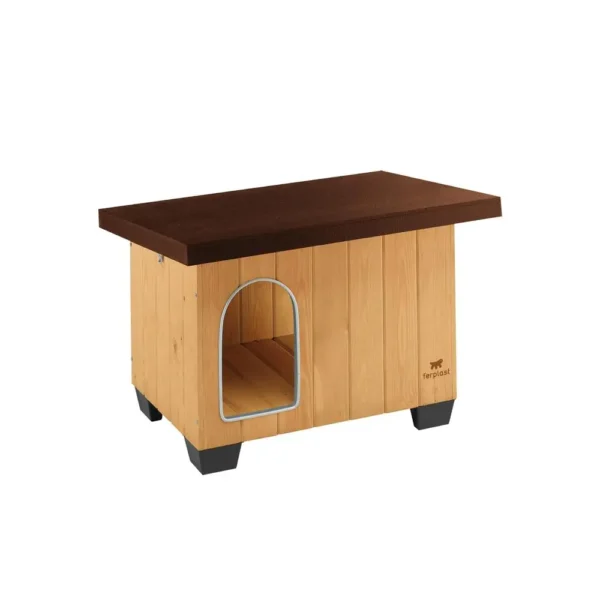Ferplast caseta exterior madera baita 60 73x59x52cm