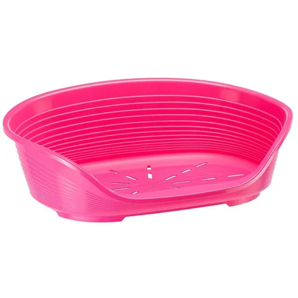Ferplast cama plastico siesta perro gato deluxe 6 rosa