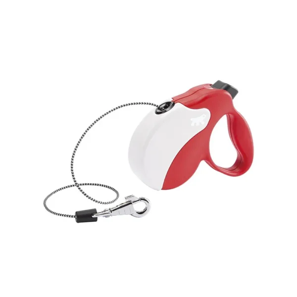 Correa retráctil ferplast amigo mini rojo blanco para mascotas