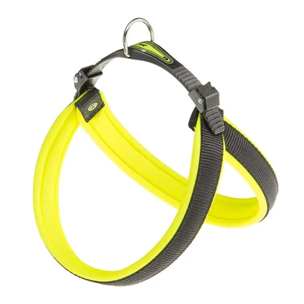Arnés ferplast agila fluo 4 amarillo: seguridad y estilo para tu mascota