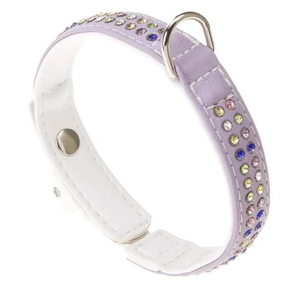 Collar de lujo lila y blanco para perros ferplast collar lux c20 35 - elegancia y comodidad