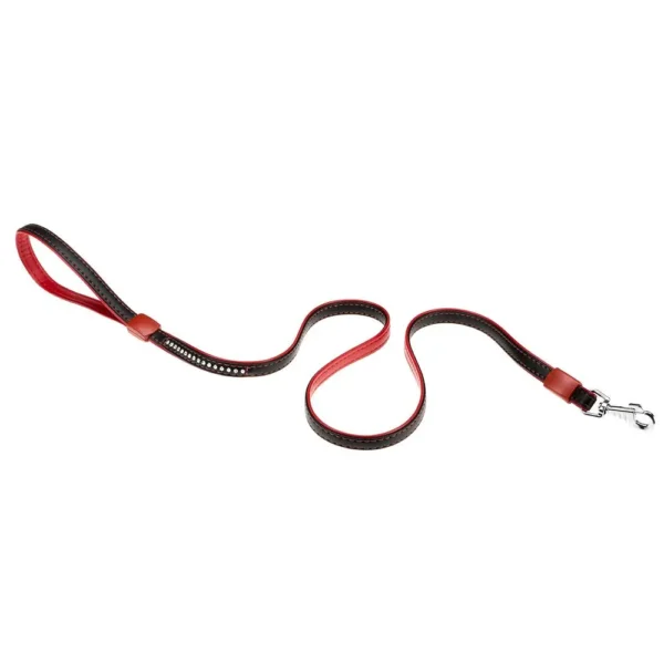 Correa de lujo ferplast lux g12 120 negro rojo para mascotas