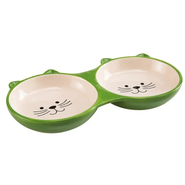 Ferplast comedero de ceramica doble izar 230ml 21,x12x2,5cm