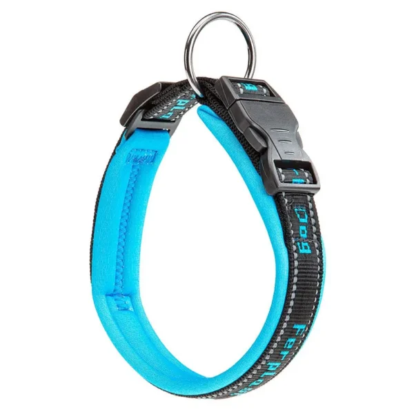 Collar deportivo para perros ferplast c25 65 azul - resistente y elegante