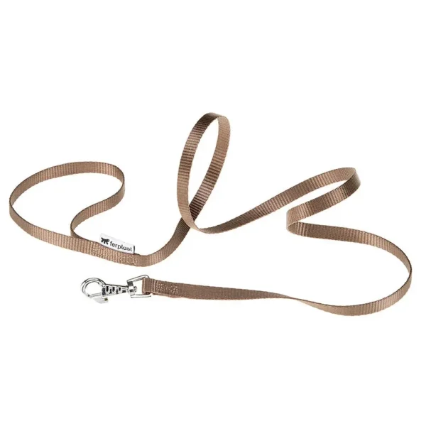 Correa de nylon marrón ferplast club g10 120 cm - resistente y elegante