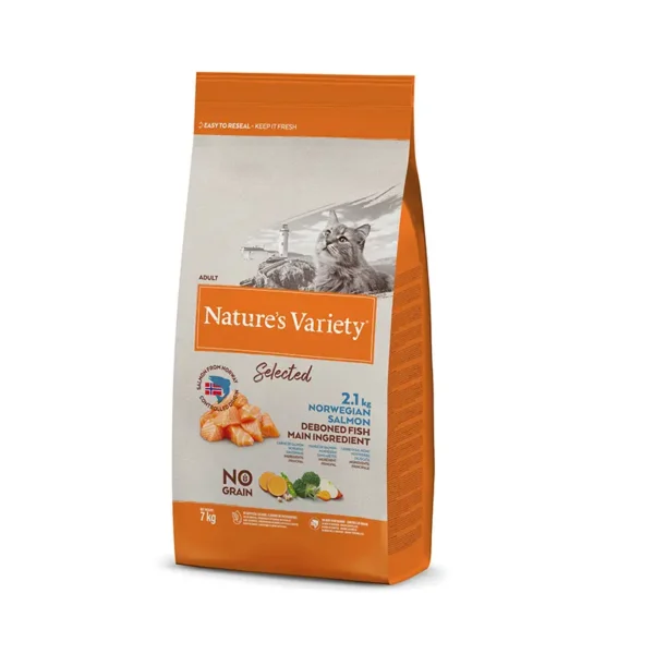 Nature’s v selec feline adulto salmón noruego 7kg - alimento seco saludable para gatos