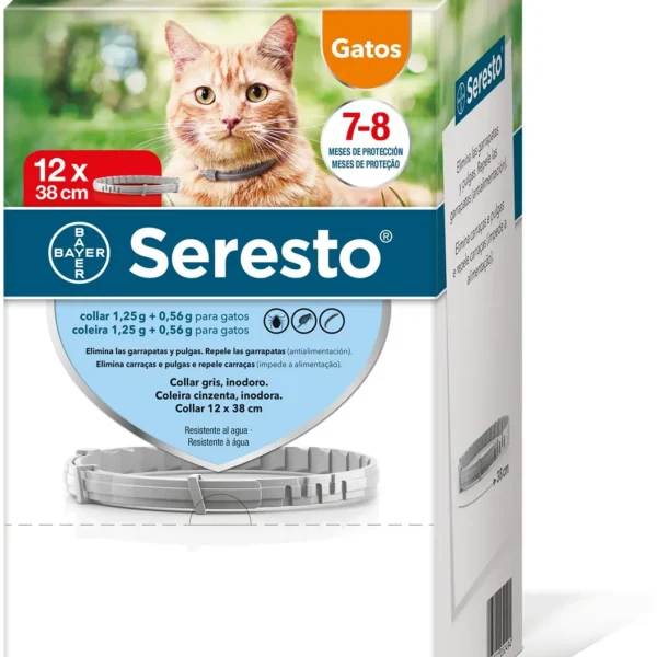 Collar antipulgas seresto para gatos - pack clínico de 12 unidades