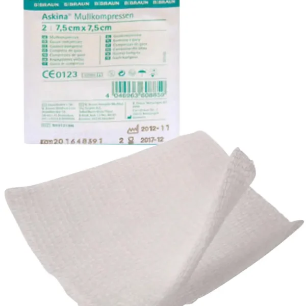 Gasas no esteril askinamulko 10x20cm 100uds braun