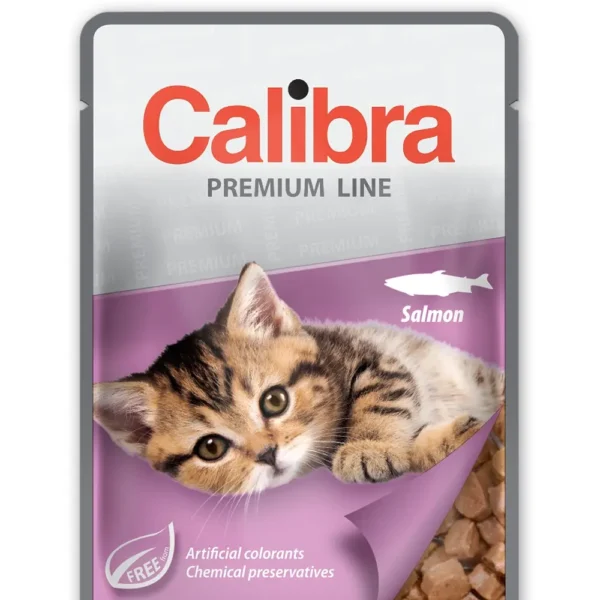 Calibra cat kitten pouch salmon 24x100g - alimento completo y saludable para gatitos