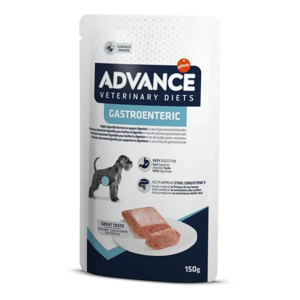 Advance vet canine gastroenteric: pack 8 sobres 150g para salud digestiva de perros
