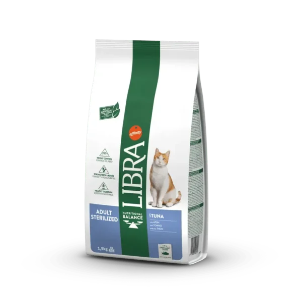 Libra feline adult sterilized atún 1.5kg - alimento seco saludable para gatos