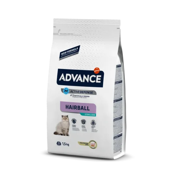 Advance feline adult sterilized hairball control 10kg - premium dry cat food for healthy cats