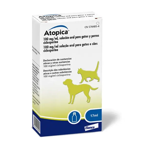 Atopica 100mg gatos y perros 17ml