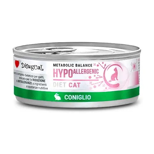 Disugual dieta hipoalergénica para gatos - comida húmeda de conejo 12x85g
