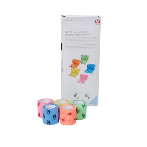 Venda cohesiva fun-flex summer surtido 5cm 10uds kruuse