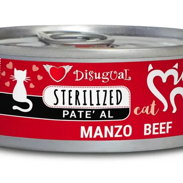 Disugual mini-me cat esterilizado ternera 12x85g - comida húmeda saludable para gatos