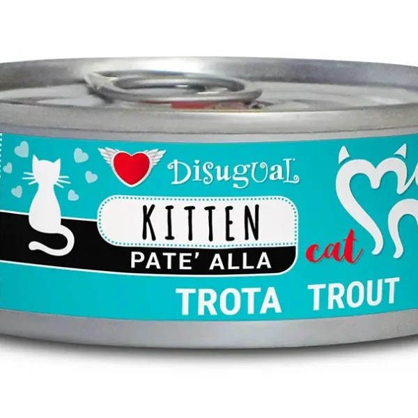 Disugual mini-me kitten trucha 12x85 gramos - comida húmeda saludable para gatos