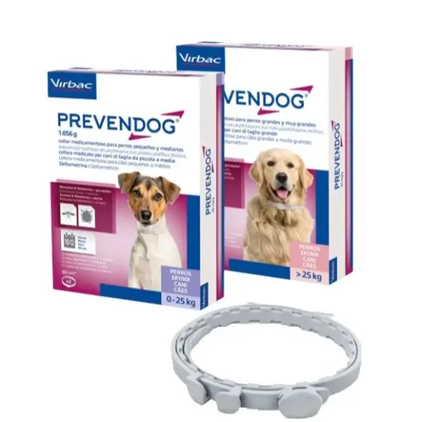 Collar antiparasitario prevendog 75cm 2uds: protección efectiva para tu mascota