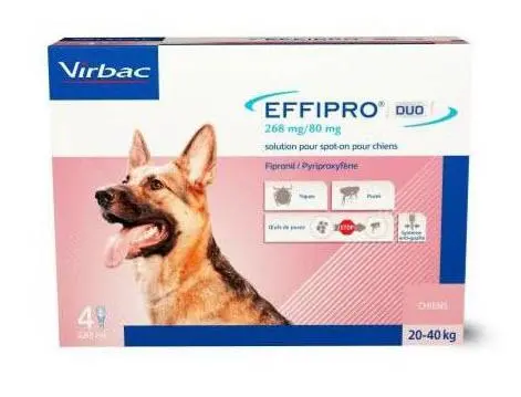 Effipro 268 mg Spot On – Pack 24 Pipetas para Perros de 20 a 40 kg