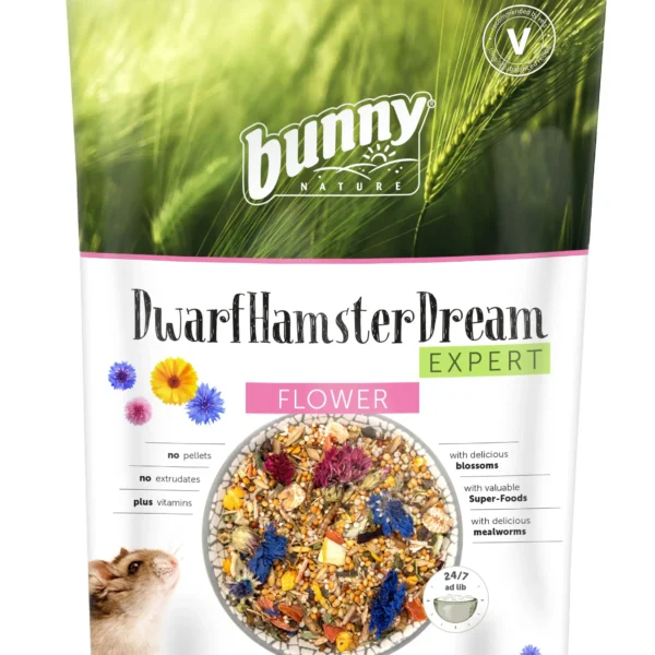 Bunny alimento sueno expert hamster enano flores 500gr