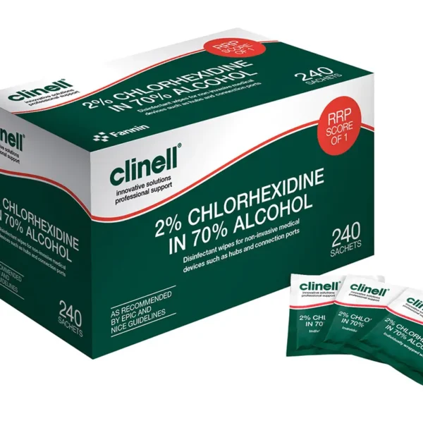 Clinell instrumental chx 2% toallitas antibacteriemia 240uds