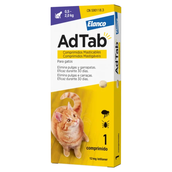 Adtab gato 12mg 0,5-2kg masticable 1cpd