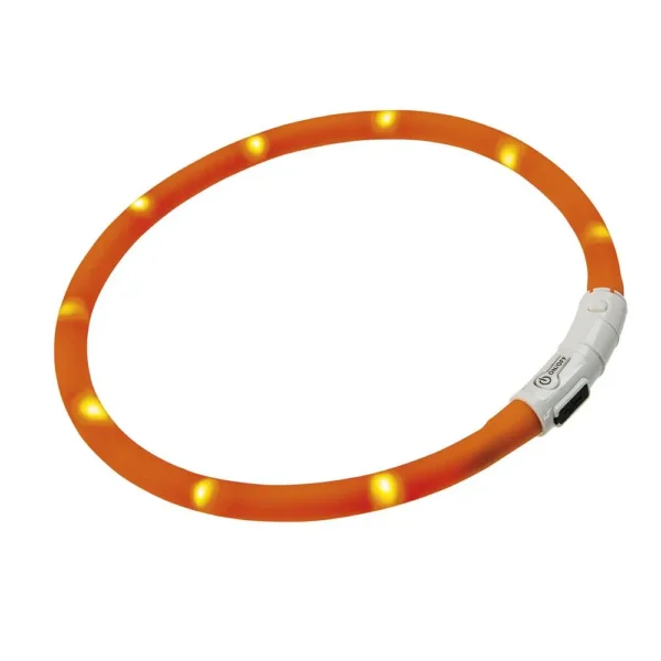 Collar reflectante ferplast night over 70 cs para seguridad nocturna de mascotas