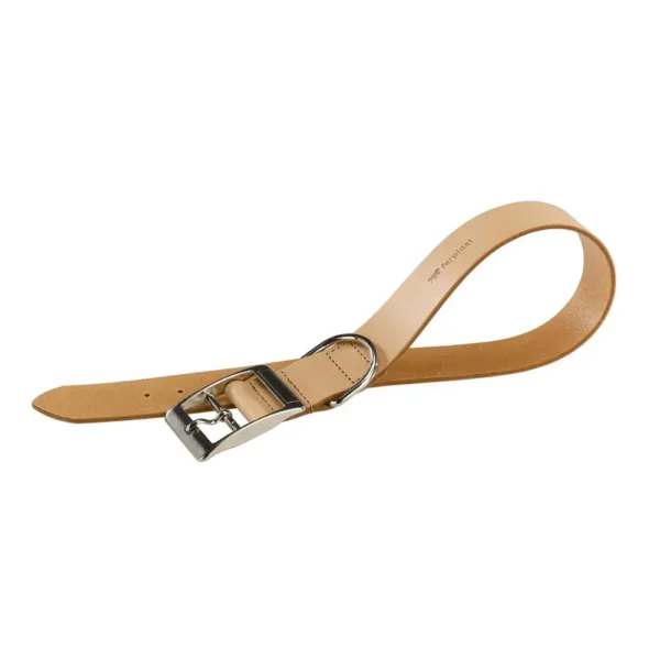 Collar de cuero natural beige ferplast c 25-45: elegancia y comodidad para tu mascota