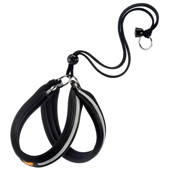 Arnés reflectante negro ferplast agila reflex 3 para mascotas - seguridad y comodidad