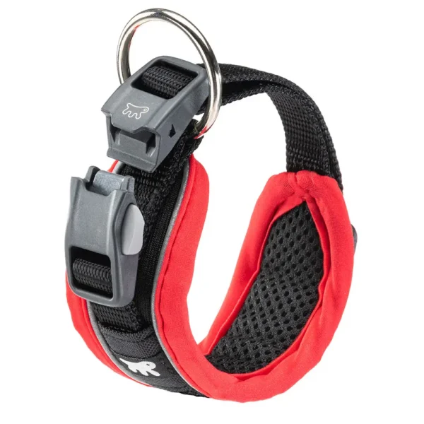 Collar de nylon rojo ferplast genius c15/35: comodidad y estilo para tu mascota