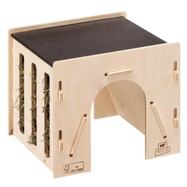 Ferplast comedero heno madera 2