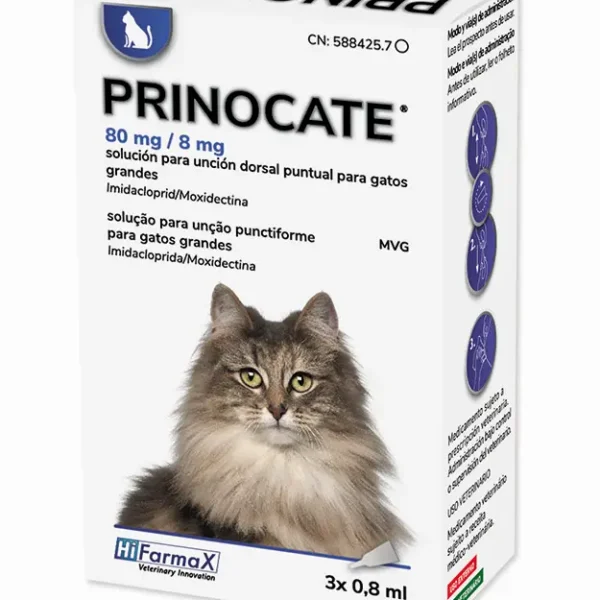 Prinocate 80mg/8mg 0,8ml 3 pipetas
