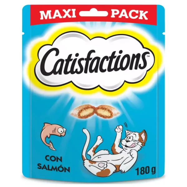 Catisfactions megapack salmon 4x180gr - snacks saludables para gatos