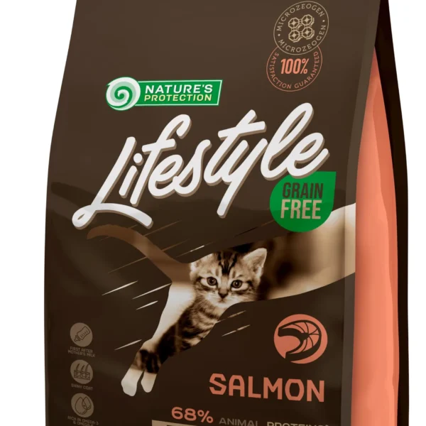 Grain-free kitten food: nature’s p cat lifestyle salmon 1.5kg - healthy dry cat food