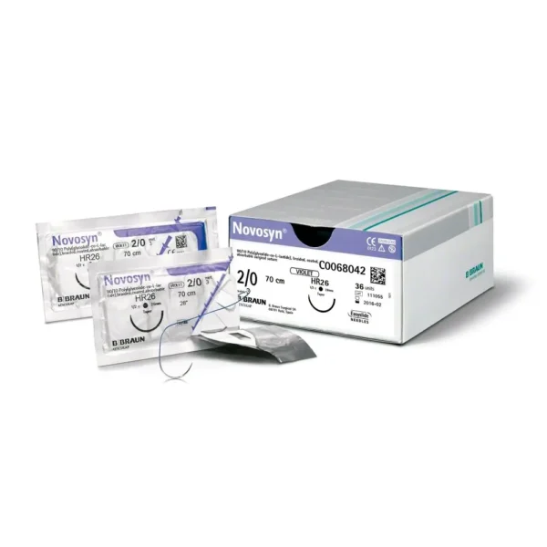 Sutura novosyn violet 6/0 hr17 70cm 12u braun