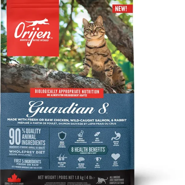 Orijen feline guardian 8 1.8kg - alimento seco saludable para gatos