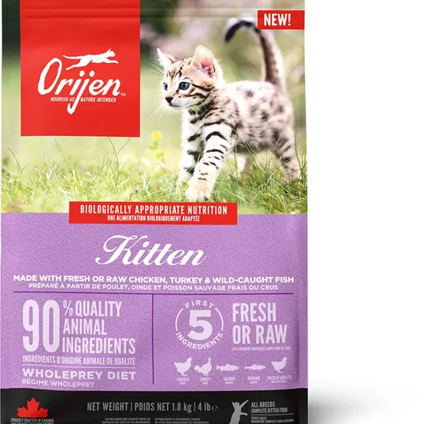 Orijen feline kitten 1.8kg - alimento seco saludable para gatos