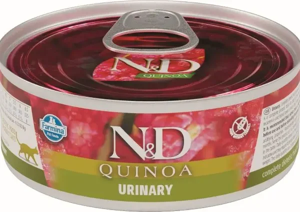 Farmina nd cat quinoa urinary wet food 24x80g - healthy urinary support for cats