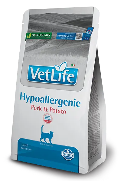 Farmina vet life gato hipoalergénico cerdo adulto 400g - alimento premium