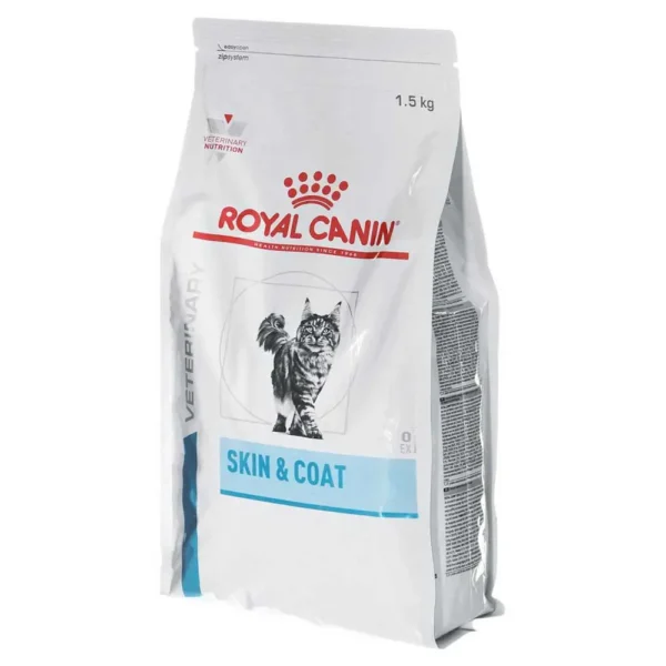 Pienso royal vet feline skin coat 1,5kg: salud y brillo para el pelaje de tu gato