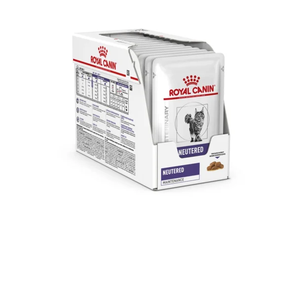 Alimento premium para gatos esterilizados royal vet feline neutered 12x85g - nutrición óptima