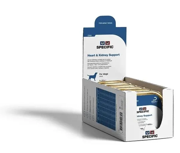 Alimento para perros adultos specific ckw: soporte cardíaco y renal - pack 6x300g