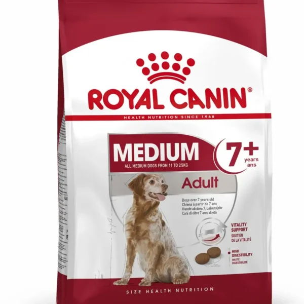 Pienso royal canine adult 7+ medium 15kg para perros medianos