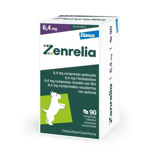 Zenrelia 15 MG 90 Comprimidos para perros con piel sensible y molestias dérmicas